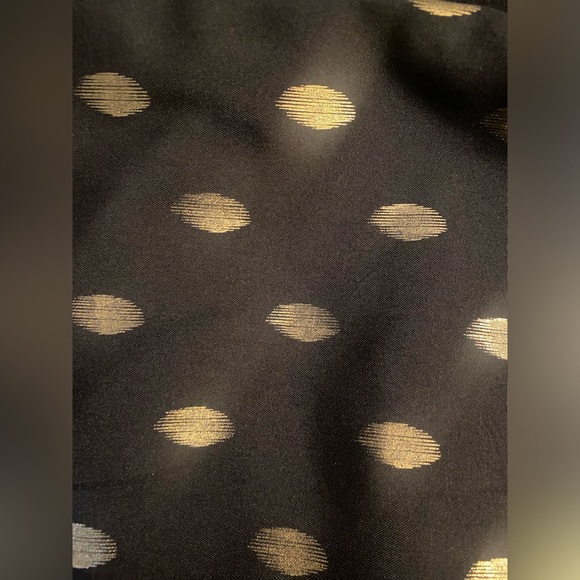 SHEIN Black & Gold Brush Dot Dress w/ Ruffled Bottom - Picture 4 of 5